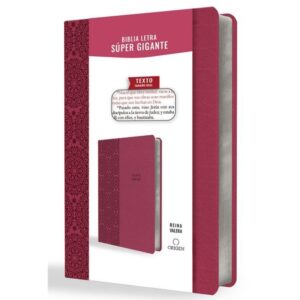 Biblia RVR 1909 Letra Súper Gigante Símil Piel Fucsia
