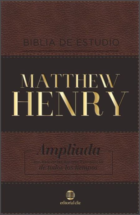 Biblia de estudio Matthew Henry marrón con índice RVR