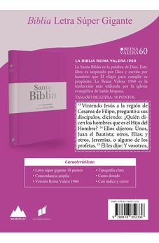 Biblia RVR 1960 Letra Súper Gigante Tricolor Fucsia Palo Rosa Fucsia con Cierre con Índice 6 Biblia RVR 1960 Letra Súper Gigante Tricolor Fucsia Palo Rosa Fucsia con Cierre con Índice - Image 6