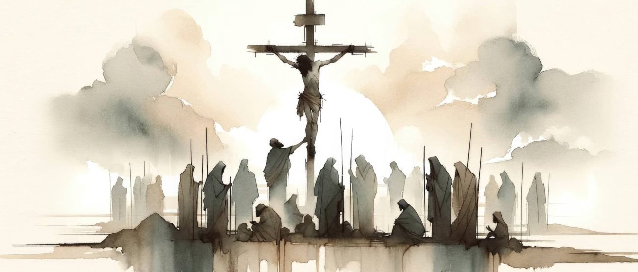Representación artística de Jesús en la cruz, fuente de fortaleza y salvación.