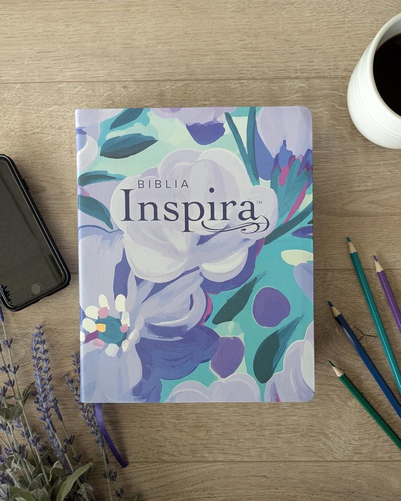 Biblia Inspira NTV, letra grande con Filament (SentiPiel, Ramo azul) - Image 4