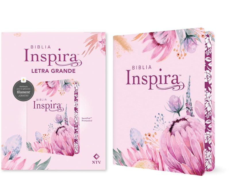 Biblia Inspira NTV ( Letra Grande con Filament) Color Rosa Primaveral - Image 8