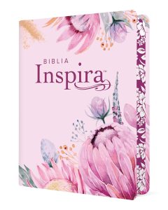 Biblia Inspira NTV ( Letra Grande con Filament) Color Rosa Primaveral