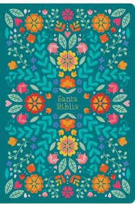 Biblia RVR 1960 Tamaño Manual Símil Piel Floreada con Índice