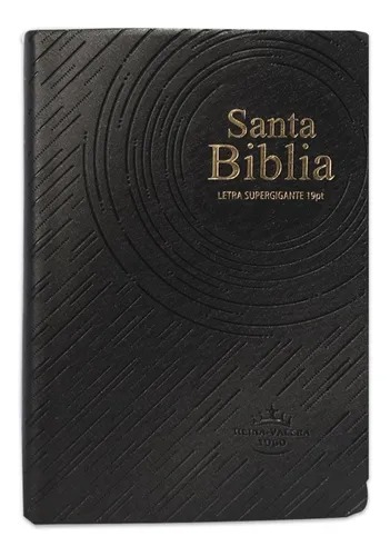 Biblia RVR 1960 Letra Súper Gigante Palabras de Jesús en Rojo con Concordancia Rvr082Clsgipjrt Tapa Vinilo Negro Canto Dorado Índice