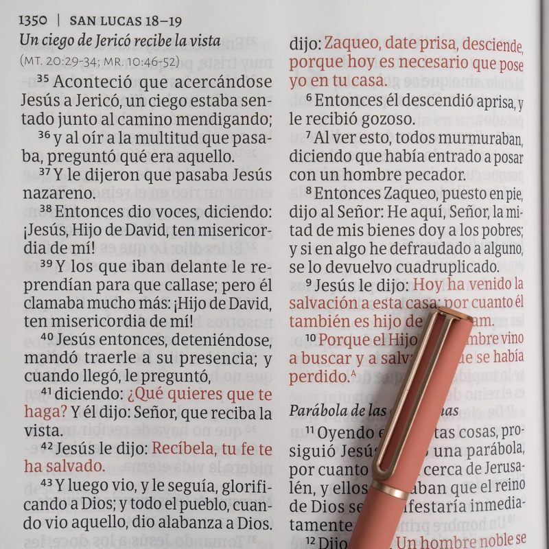 Biblia RVR 1960 Letra Gigante Floreada Símil Piel con Índice - Image 2