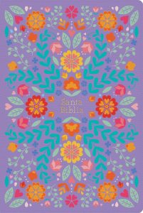 Biblia RVR 1960 Letra Gigante Floreada Símil Piel