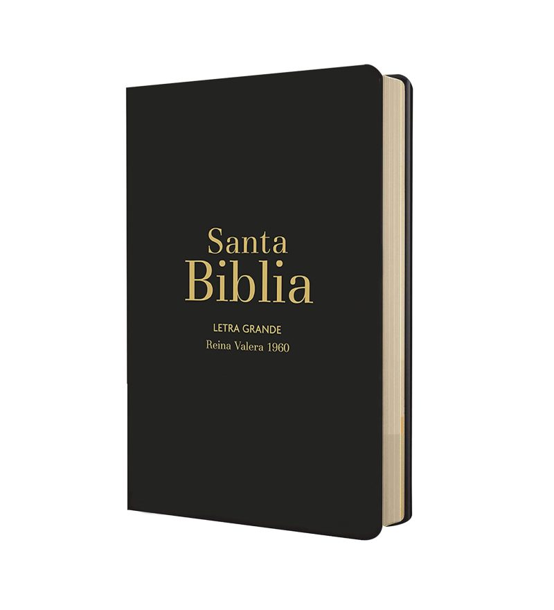 Biblia RVR 1960 Letra Grande Tamaño Manual Negro Vinilo - Image 2