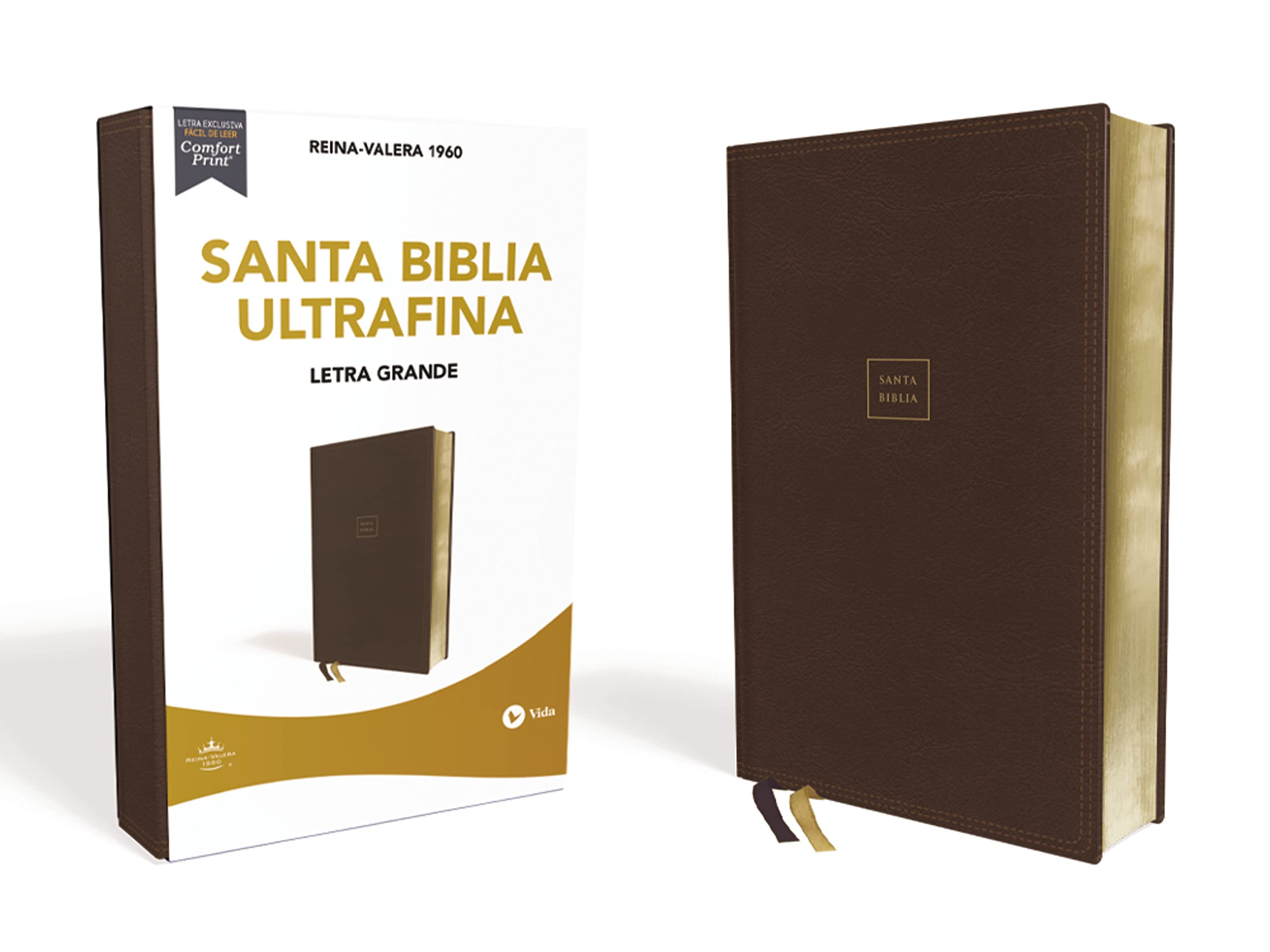 Biblia RVR 1960 Ultrafina Letra Grande Piel Café Interior a dos Colores 1 Biblia RVR 1960 Ultrafina Letra Grande Piel Café Interior a dos Colores