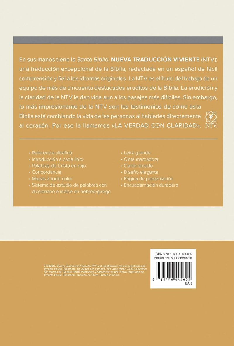 Biblia NTV de Referencia Ultrafina Letra Grande Sentipiel Verde Índice - Image 3
