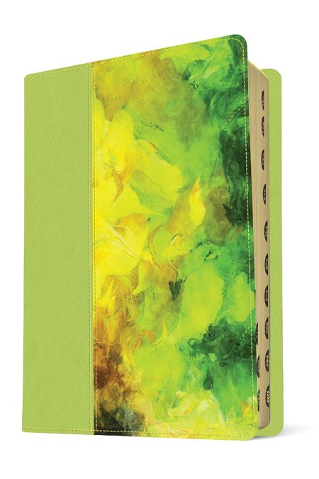 Biblia NTV de Referencia Ultrafina Letra Grande Sentipiel Verde Índice