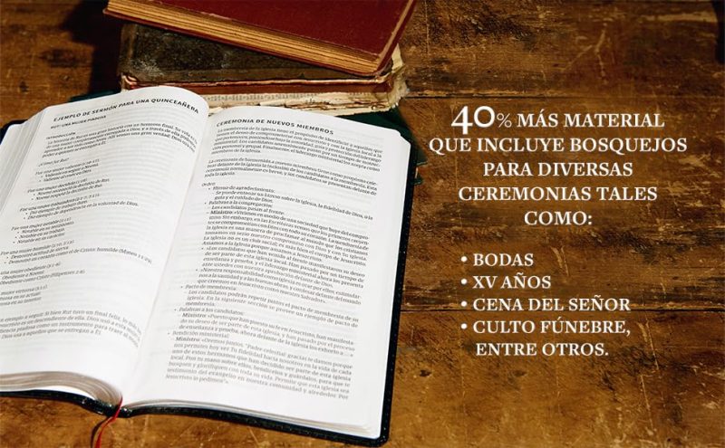 Biblia RVR 1960 del Ministro Ampliada Negro Piel - Image 2
